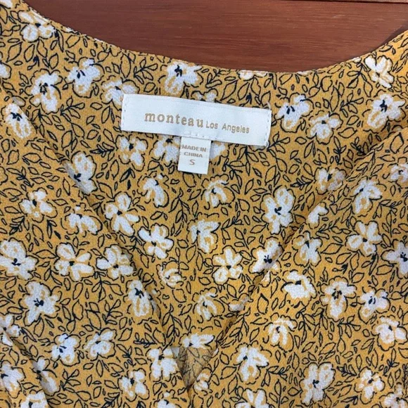 Floral Yellow Midi Dress - Picture 3 of 8